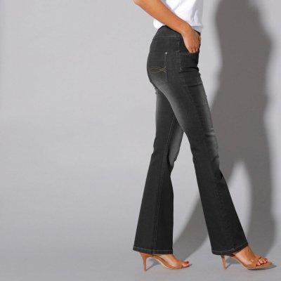 Blancheporte Bootcut strečové džíny černé – Zboží Mobilmania