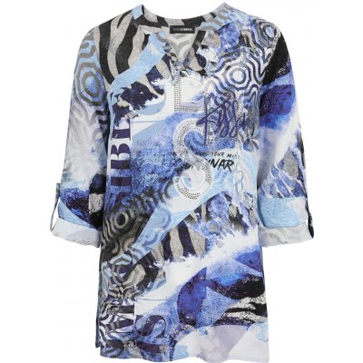 Doris streich dámská tunika modrá color barev s kamínky – Zboží Dáma