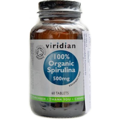 Viridian Spirulina 500 mg 60 tablet Organic – Hledejceny.cz
