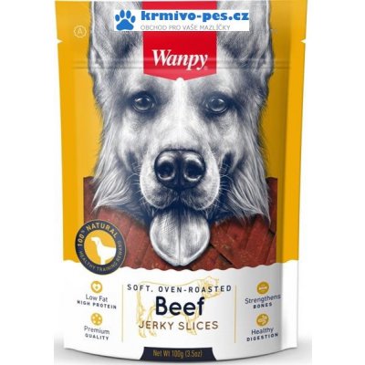 Wanpy Dog Soft Beef Jerky Slices 100 g – Hledejceny.cz