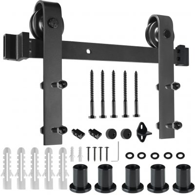 UISEBRT 183cm Systém posuvných dveří Posuvné dveře Hardware Runner Rail Dřevěné dveře Posuvné dveře Max.130KG Kovové dveře Posuvné dveře Posuvné dveře pro tloušťku 35mm-45mm – Zboží Mobilmania