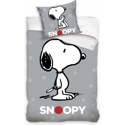 Carbotex Povlečení Snoopy Grey 140x200 70x90 – Zboží Mobilmania