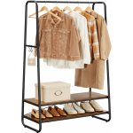 SongmicsHome Stojan na oblečení ELIAS 100 x 45 x 160 cm hnědá/černá RGR112B01 – Zboží Dáma