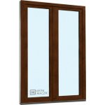 Kömmerling balkonové dveře 70 AD O+OS klapačka levé tmavý dub/bílá 150 x 240 cm jednostranná klika + madýlko + PVC rám – Hledejceny.cz