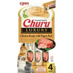 Churu Cat Luxury Chicken Recipe with Wagyu Beef 4 x 14 g – Zboží Mobilmania