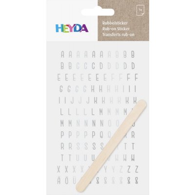 Heyda 3780933 Propisot stříbrný 10x19 cm - abeceda – Sleviste.cz