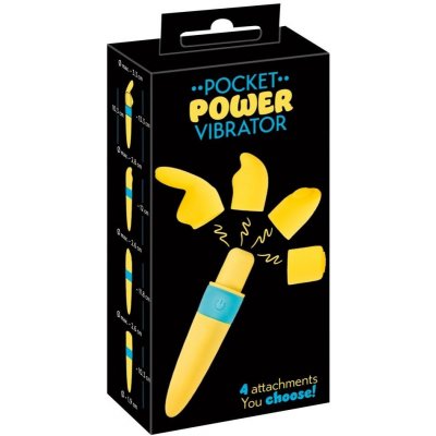 Pocket Power - cordless vibrator set - yellow 5 pieces