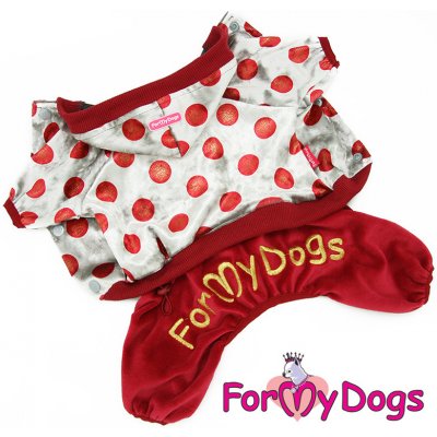 FOR MY DOGS overal RED DOTS