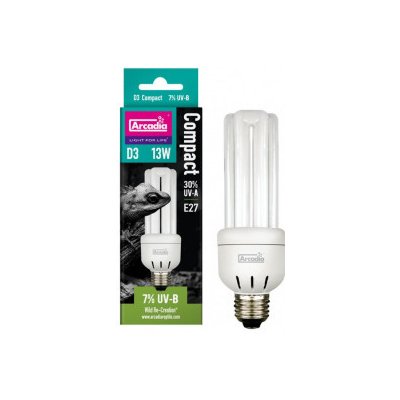 Arcadia D3 Compact Reptile Lamp 13W 7.0 UVB