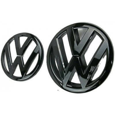 VW SCIROCCO (2009-2014) přední a zadní znak, logo (11,2cm a 9,2cm) - černá lesklá – Zboží Mobilmania