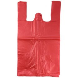 Mikrotenová taška nosnost 4 kg 45x25x12 červená 100 ks