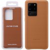 Pouzdro a kryt na mobilní telefon Samsung Samsung Leather Cover S20 Ultra Brown EF-VG988LAEGEU