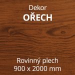 Brons Rovinný plech 900 x 2000 mm dekor ořech