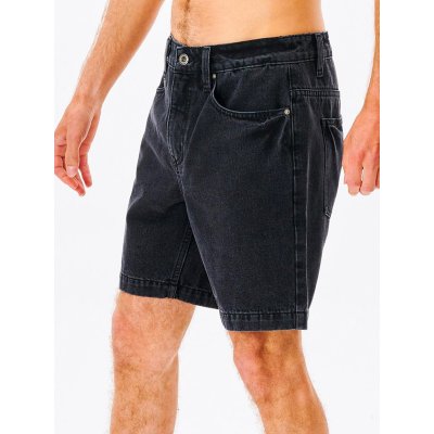 Rip Curl DENIM washed black pánské džínové kraťasy