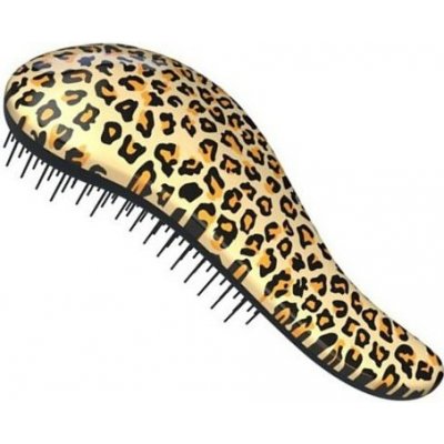 Detangler/rozčesávací kartáč na vlasy s rukojetí leopard žlutý – Zboží Mobilmania