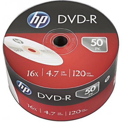 HP DVD-R 4,7GB 16x, bulk, 50ks (DME00070-3) – Zboží Živě