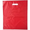 Nákupní taška a košík LDPE taška s průhmatem 45x38x5 červená