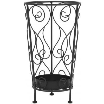 vidaXL Stojan na deštníky ve vintage stylu kovový 26 x 46 cm černý - 11461.245932 – Sleviste.cz