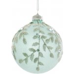Bizzotto Set šesti zelených vánočních ozdob Leafglow Ø8 cm – Hledejceny.cz