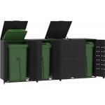 vidaXL Box na odpadky pro 4 tuny černý 276x79x117 cm ocelový – Sleviste.cz