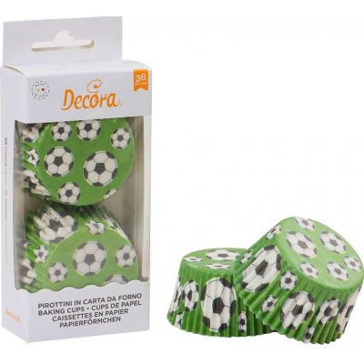 Decora Košíčky na muffiny 36ks fotbal 50 x 32mm – Sleviste.cz