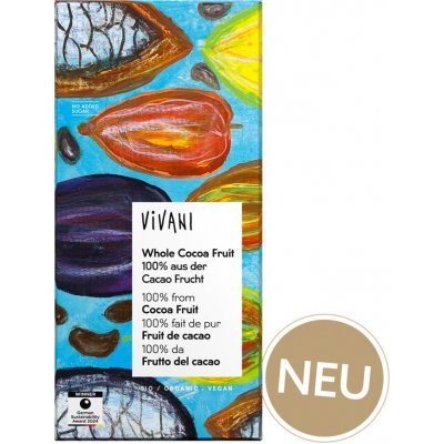 Vivani hořká Whole Cocoa Fruit 100% Bio 80 g – Hledejceny.cz