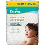 Pampers wipes AqSoft touch 4 x 60 ks – Hledejceny.cz