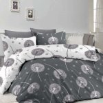 Xpose bavlna povlečení Pampelišky Duo šedé bílé 140x220 70x90 – Zboží Dáma