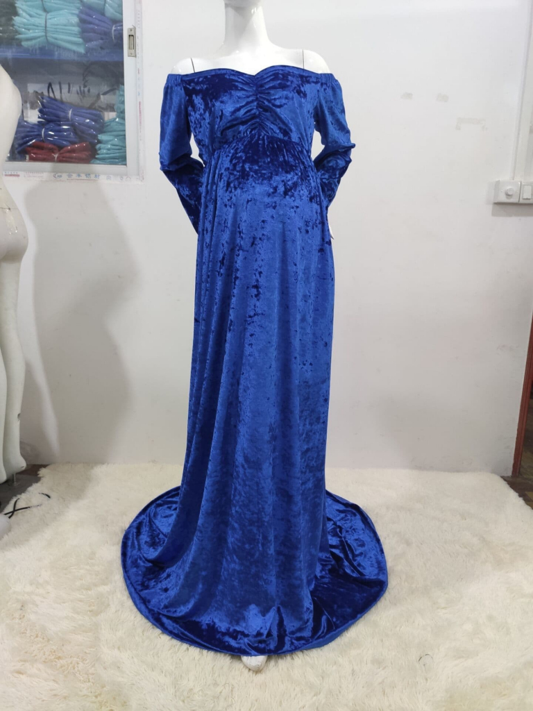 Elegantní šaty na těhotenské focení modrá od 1 765 Kč - Heureka.cz