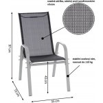 Garthen 29331 Sada 4 x zahradní židle stohovatelná - s vysokým opěradlem – Zboží Mobilmania
