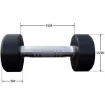 Gorilla Sports Kulaté jednoruční činky, gumové, 2 x 5 kg – Zboží Mobilmania