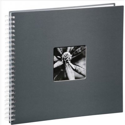 Hama FINE ART 36x32 cm, 50 stran, šedé, bílé listy, spirálové, lepicí 2113 – Zboží Živě