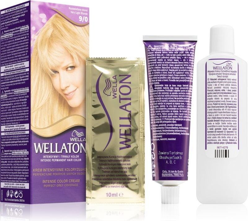 Wella Wellaton krémová barva na vlasy 9-0 velmi světlá blond