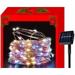 ISO 11393 Vánoční svítící struny Solární 100 LED multicolor 12m – Hledejceny.cz