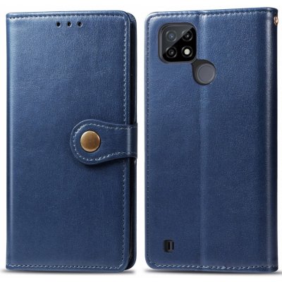 Forcell LEATHER BUCKLE Realme C21 modré – Zboží Živě