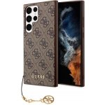 Guess 4G Charms Samsung Galaxy S24 Ultra hnědé – Sleviste.cz