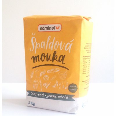 Nominal Špaldová celozrnná mouka jemně mletá 1kg – Zboží Dáma