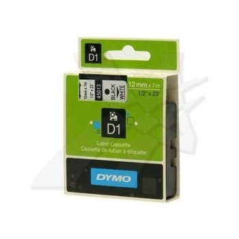 Dymo 45013 černý tisk/bílý podklad, 7m, 12mm