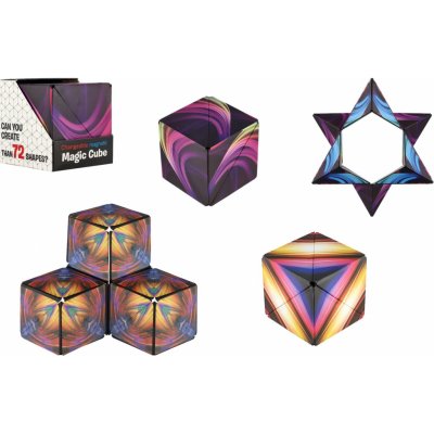 Teddies Hlavolam kostka magnetická duhová plast mix druhů – Hledejceny.cz