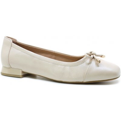 Caprice baleríny s mašličkou Cream 9-22104-42 perlato – Zboží Mobilmania