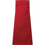 Premier Workwear Zástěra s laclem bez zavazování pro gastro a obsluhu s držákem utěrky a střední kapsou červená – Hledejceny.cz