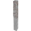 Příslušenství k plotu DITON Plotový systém QUICK WALL STONE Velikost: 15 × 15 × 210, Varianta: Quick wall stone - sloupek koncový 120 šedý mix, Povrch: standard, reliéfní