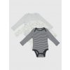 Kojenecké body Baby body blue heather 3ks Barevná