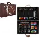 Teddies Sada na malování Art box kreativní sada 79ks v dřevěném kufříku ve fólii 37x23x5cm – Sleviste.cz