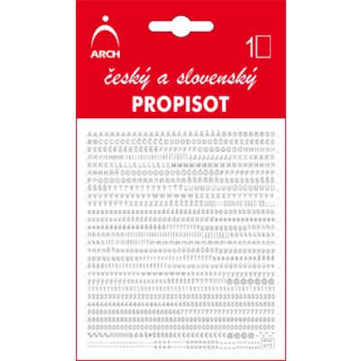 Propisoty Čísla/písmena bílá – Zboží Dáma