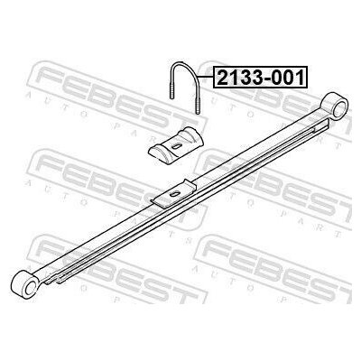Upevňovací sada, listová pružina FEBEST 2133-001 | Zboží Auto