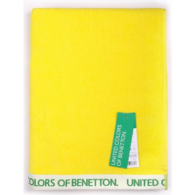 United Colors of Benetton plážová osuška Benetton 90 x 160 cm 100% bavlna Velur žlutá – Zboží Mobilmania