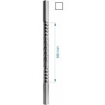 Kovoinox Tyč 1000 mm se čtvercovou základnou 25 x 25 mm – Hledejceny.cz