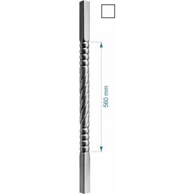Kovoinox Tyč 1000 mm se čtvercovou základnou 25 x 25 mm – Hledejceny.cz