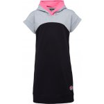 Lewro dívčí krátké šaty s kapucí Dress 252371 černá šedá růžová – Zbozi.Blesk.cz